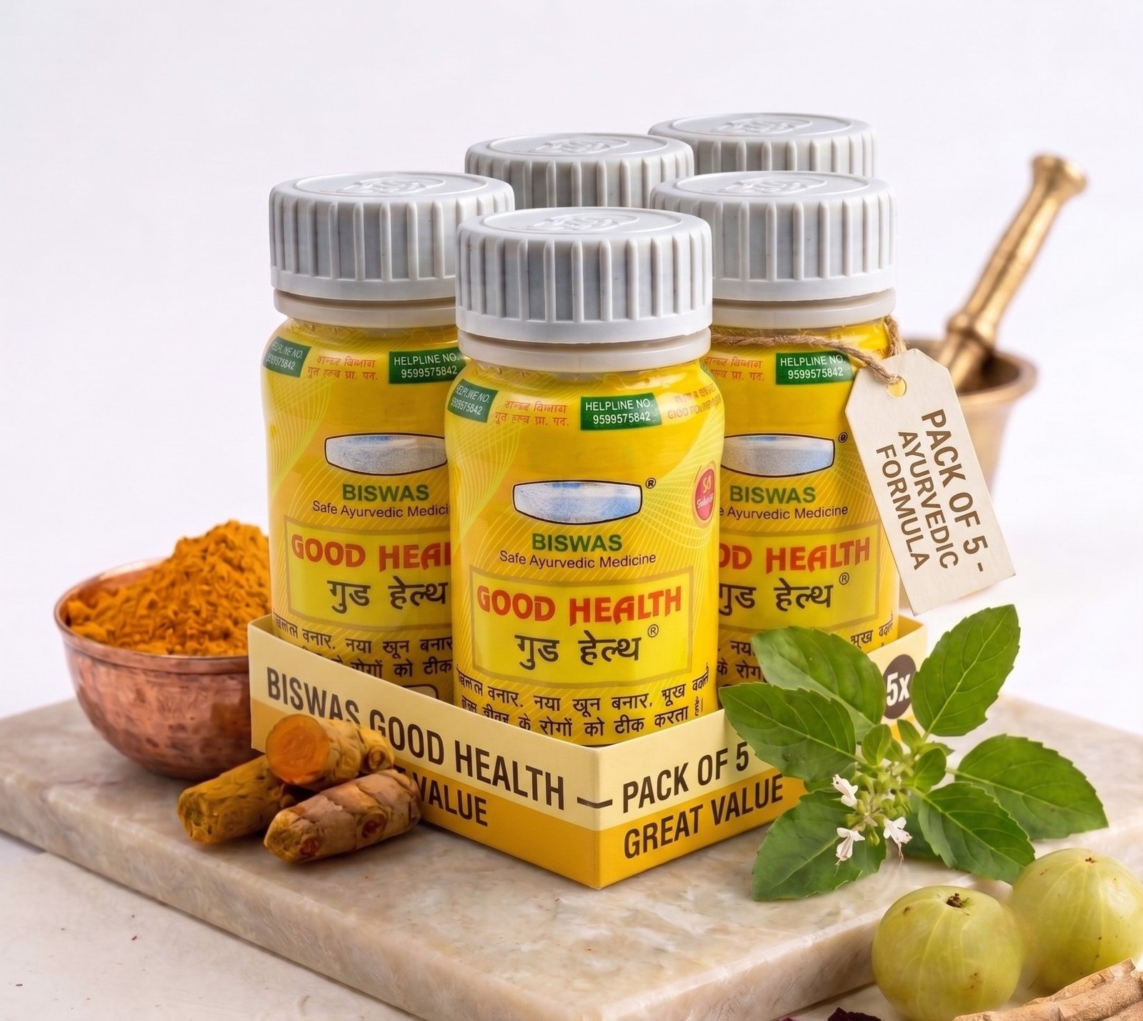 Good Health Ayurvedic Capsules for Immunity, Digestion & Vitality – Pack of 5 - Image 2